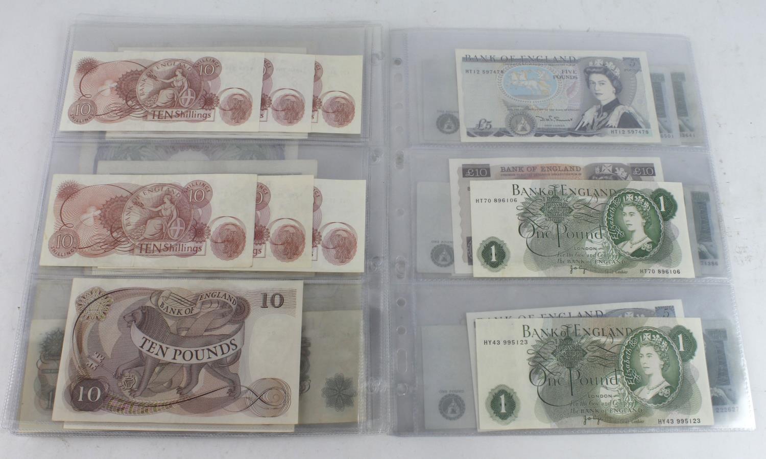 Bank of England & Treasury (54), Warren Fisher 1 Pound x 2, a range of Bank of England notes with - Image 9 of 13