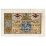 Scotland, Bank of Scotland 20 Pounds dated 14th September 1960, signed Bilsland & Watson, serial 2/F