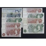 Bank of England (9), a group of FIRST, LAST and REPLACEMENT notes, Hollom (4), 5 Pounds (B297)