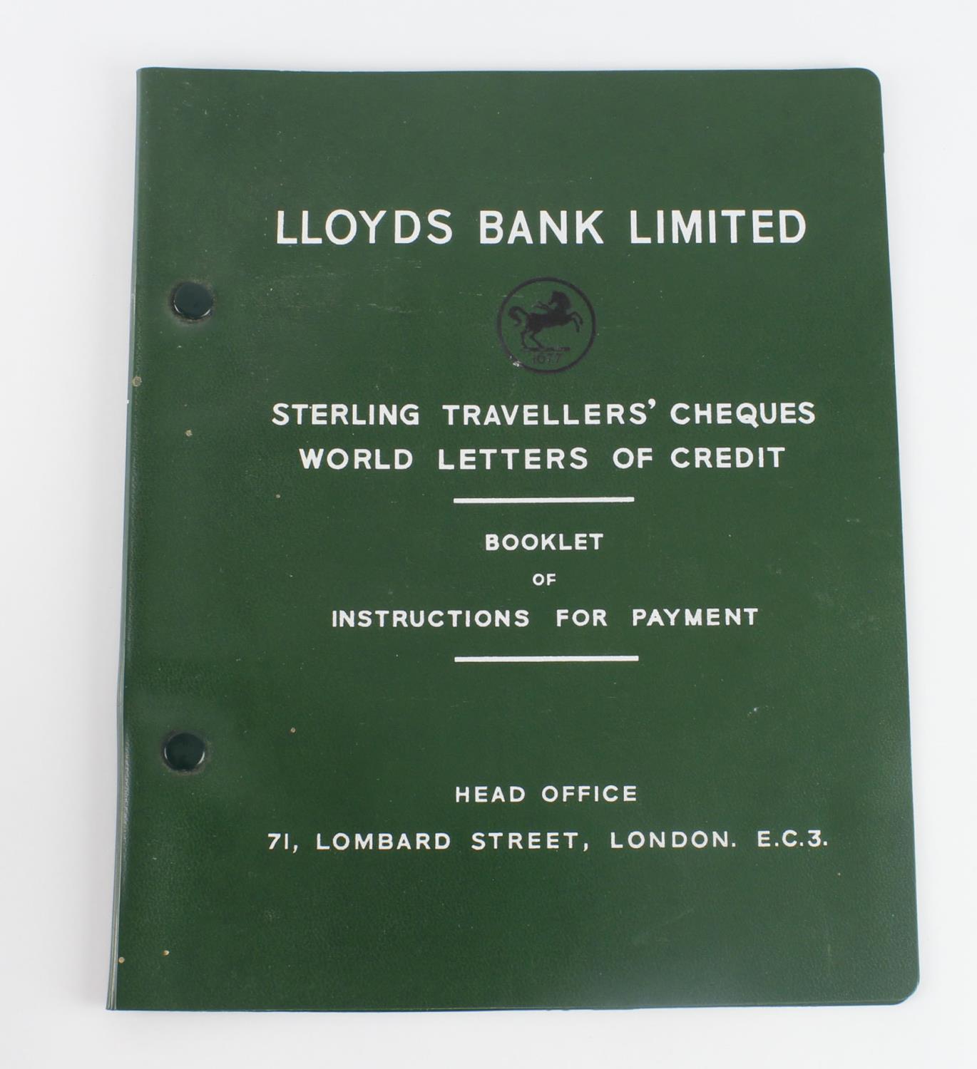 Lloyds Bank Limited SPECIMEN Letters of Credit, Letters of Indication and Travellers Cheques 1950' - Image 6 of 20