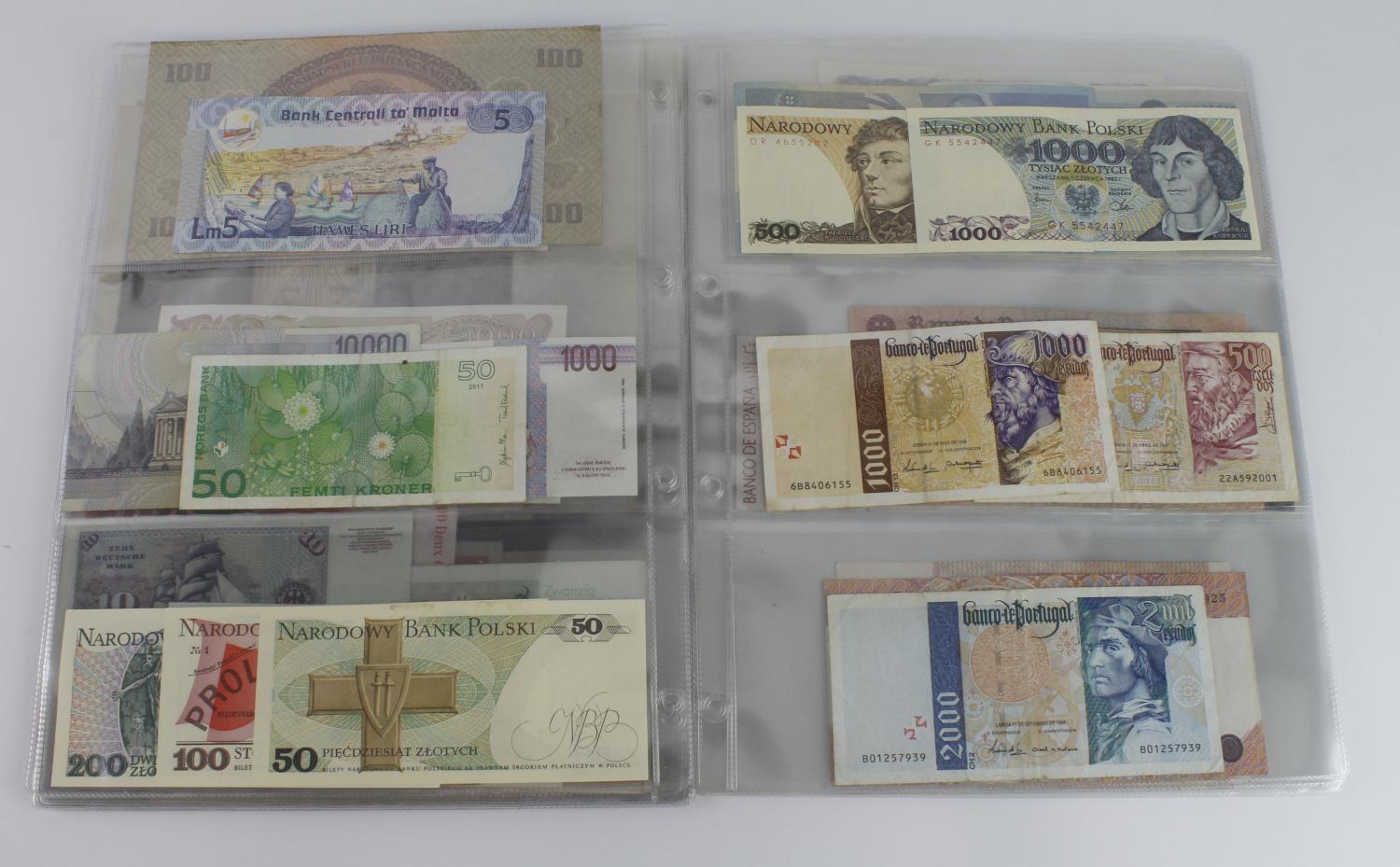 World, Europe (56), in album sleeves including Albania 100 Franga, Belgium 500 Francs, Malta 5 Liri, - Image 12 of 16