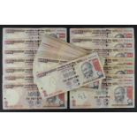 India 1000 Rupees (100) dated 2005 - 2015 (Pick100 and Pick107) mixed grades