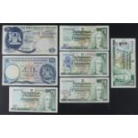 Scotland, Royal Bank (7), 5 Pounds dated 1969 and 1973, 1 Pound dated 1988 and 4 Commemorative dated