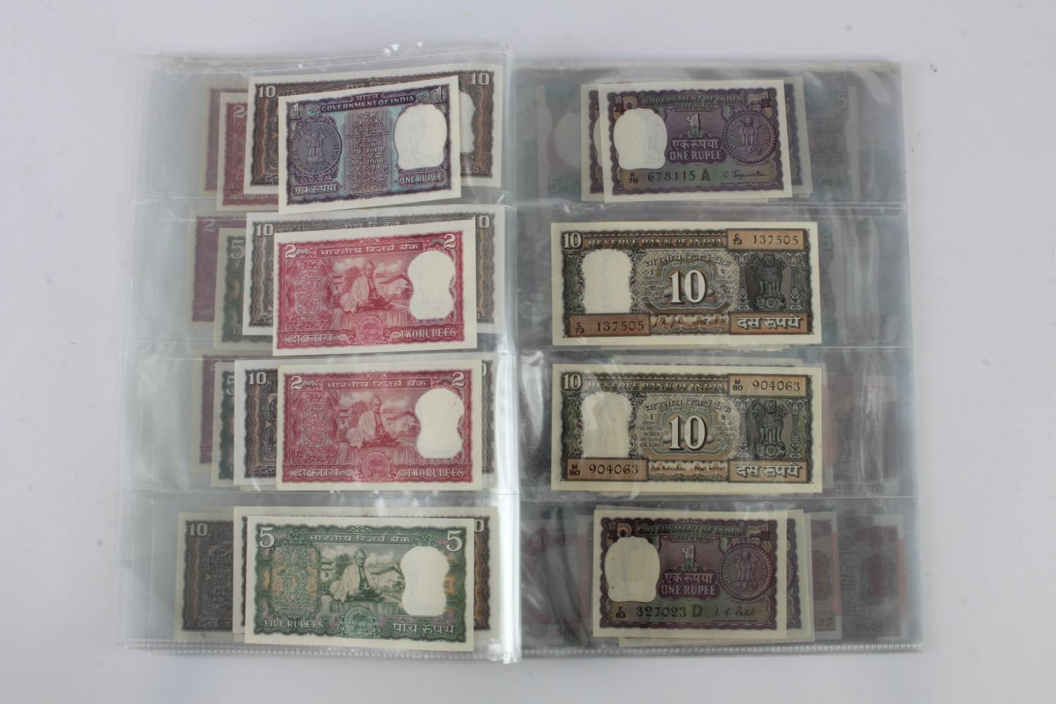 India (80), a high grade group in album pages, 1 Rupee to 100 Rupees 1970's to 1990's, very little - Image 7 of 19