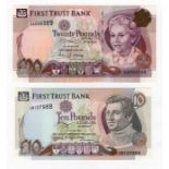 Northern Ireland, First Trust Bank (2), 20 Pounds dated 1st January 1998, signed D.J. Licence, FIRST