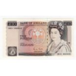 Gill 10 Pounds (B354) issued 1988, scarce FIRST RUN note 'DR01' prefix, serial DR01 866833 (B354,