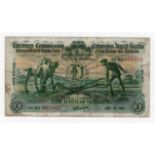 Ireland Republic 1 Pound dated 29th May 1936, The Bank of Ireland 'Ploughman' issue, serial 64BA