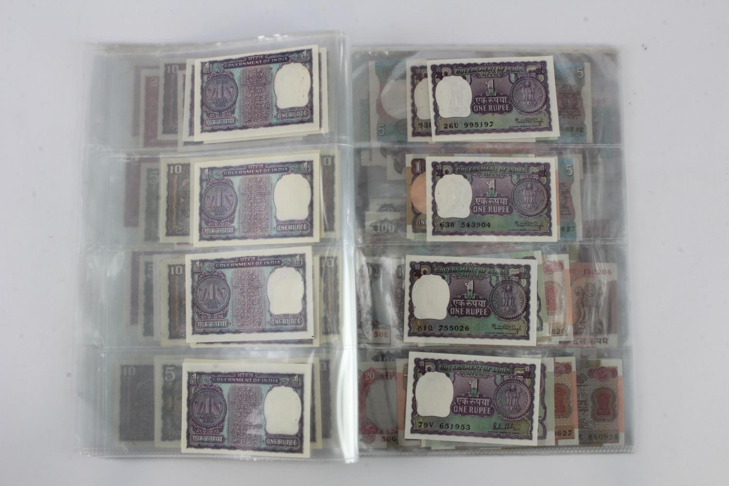 India (80), a high grade group in album pages, 1 Rupee to 100 Rupees 1970's to 1990's, very little - Image 11 of 19