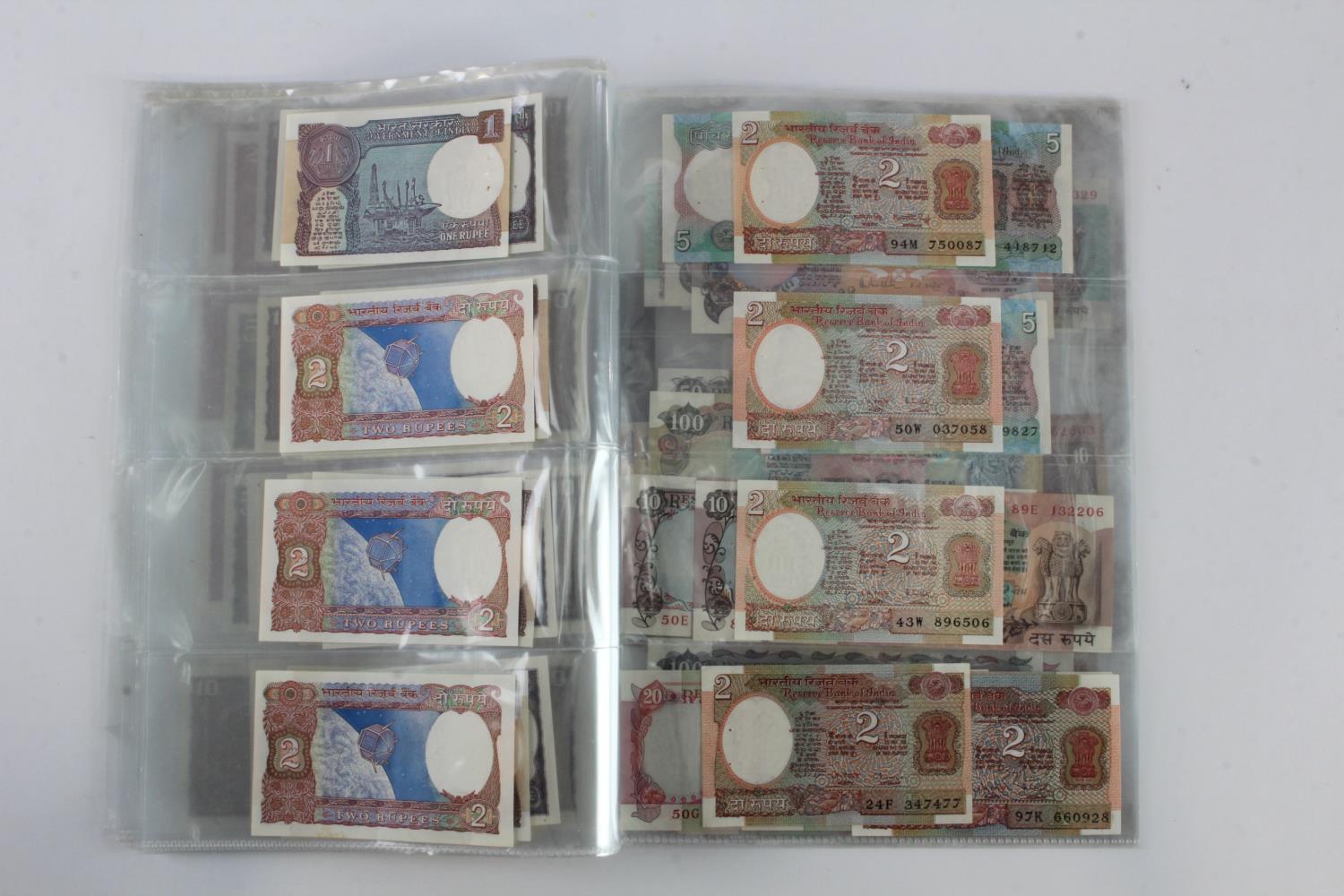 India (80), a high grade group in album pages, 1 Rupee to 100 Rupees 1970's to 1990's, very little - Image 14 of 19