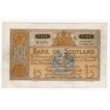 Scotland, Bank of Scotland 5 Pounds dated 20th March 1935, early date signed Lord Elphinstone & A.