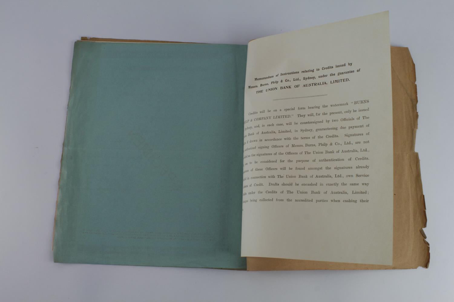 Union Bank of Australia Limited, a Booklet containing SPECIMEN Letters of Credit, Letters of - Image 10 of 11