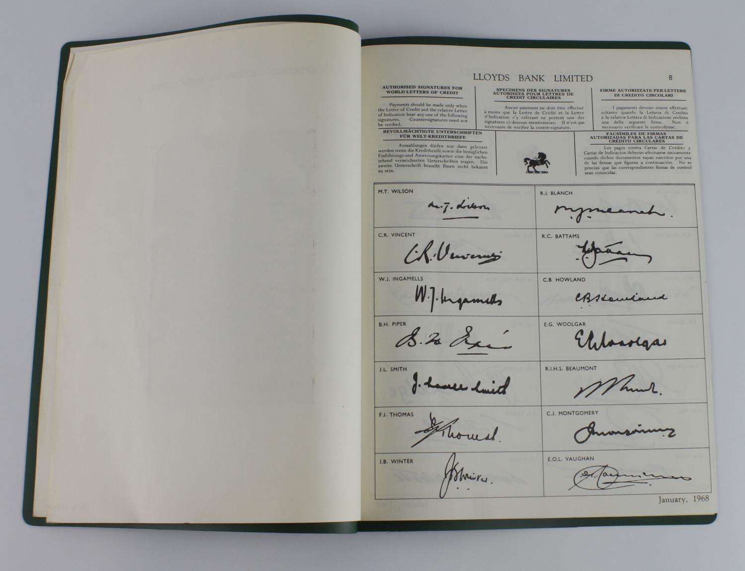 Lloyds Bank Limited SPECIMEN Letters of Credit, Letters of Indication and Travellers Cheques 1950' - Image 18 of 20