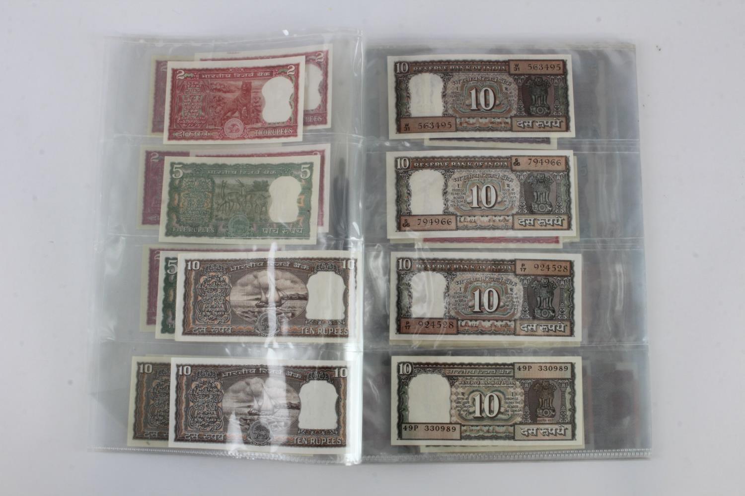 India (80), a high grade group in album pages, 1 Rupee to 100 Rupees 1970's to 1990's, very little - Image 5 of 19