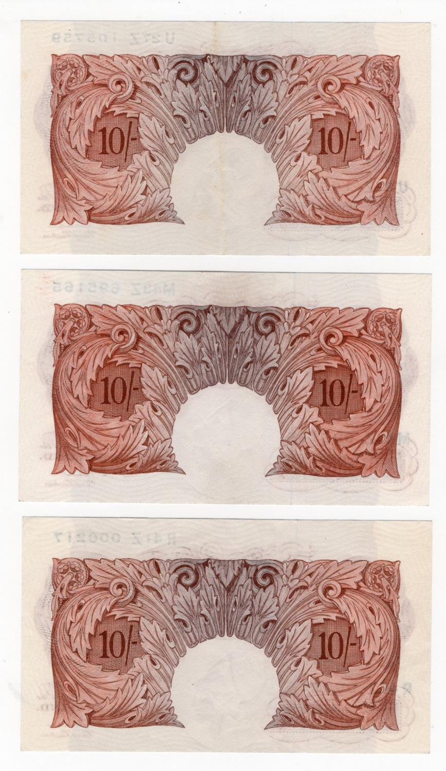 Beale 10 Shillings (B266) issued 1950 (3), a LOW serial number, serial R41Z 000217, handling EF+, - Image 2 of 2