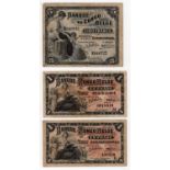 Belgian Congo (3), 1 Franc Matadi dated 15th October 1914, 1 Franc Elisabethville dated 9th