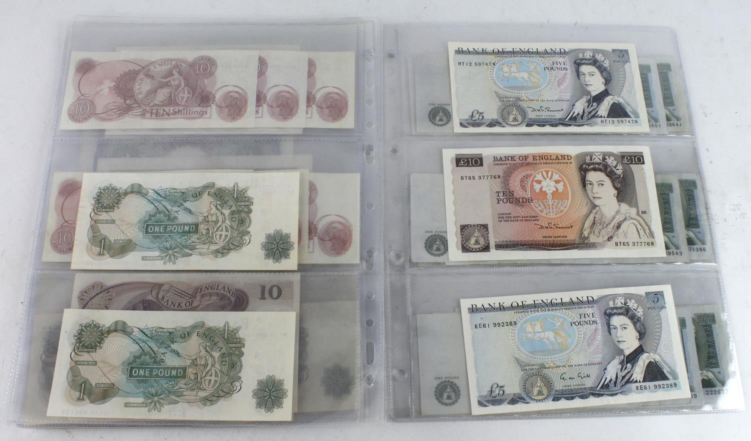 Bank of England & Treasury (54), Warren Fisher 1 Pound x 2, a range of Bank of England notes with - Image 10 of 13