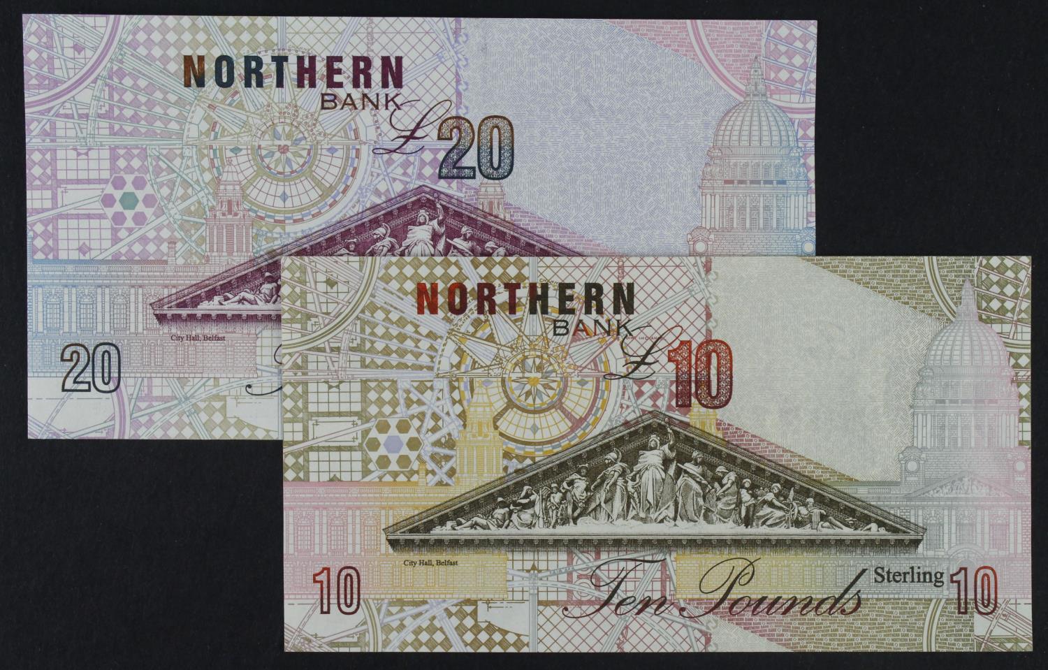 Northern Ireland, Northern Bank Limited (2), 20 Pounds and 10 Pounds dated 24th February 1997, - Image 2 of 2