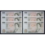 Somerset 50 Pounds (B352) issued 1981 (6), a consecutively numbered run of 'A' PREFIX notes,