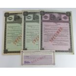 Lloyds and National Provincial Foreign Bank Limited SPECIMEN letters of Credit 1930's issues (3),