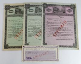 Lloyds and National Provincial Foreign Bank Limited SPECIMEN letters of Credit 1930's issues (3),