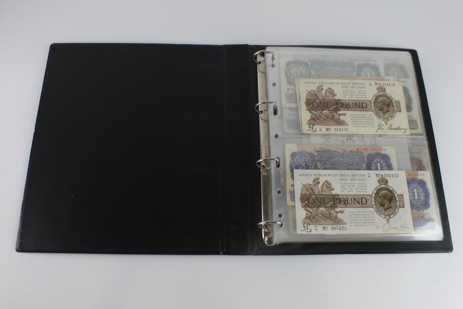 Bank of England & Treasury in Hendon album (82), Bradbury 1 Pound, Warren Fisher 1 Pound, Peppiatt 1 - Image 2 of 23