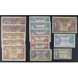 Malaya (14), 10 Cents dated 15th August 1940, serial J841738 (TBB B104a, Pick2), 50 Cents (3), 20