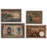 Belgian Congo (4), 50 Francs dated 1951, series Q no. 270654 (BNB B218i, Pick16i), 10 Francs dated