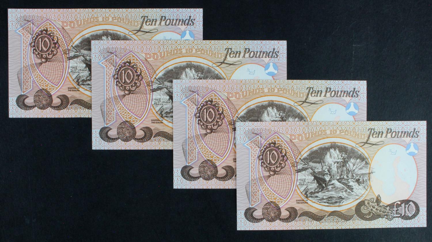 Northern Ireland, Allied Irish Banks 10 Pounds (4) dated 1st June 1988 signed G.B. Scanlon, a - Image 2 of 2