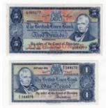 Scotland, British Linen Bank (2), 5 Pounds dated 23rd April 1968, signed Thomas Walker, serial L/