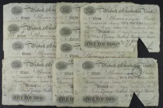Wisbech & Lincolnshire Bank 5 Pounds (10) dated 1894 for Gurney, Birkbeck, Barclay & Buxton (