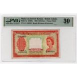 Malaya & British Borneo 10 Dollars dated 21st March 1953, serial A/6 440929 (BNB B103a, Pick3a) in