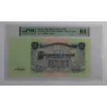 Russia 50 Rubles dated 1947 (1957), serial VA 860862 (Pick230) in PMG holder graded 64 EPQ Choice