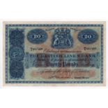 Scotland, British Linen Bank 20 Pounds dated 10th February 1953, signed A.P. Anderson, serial W/4