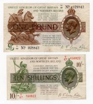 Warren Fisher (2), 1 Pound (T35) issued 1927, Great Britain & Northern Ireland issue, serial T1/43