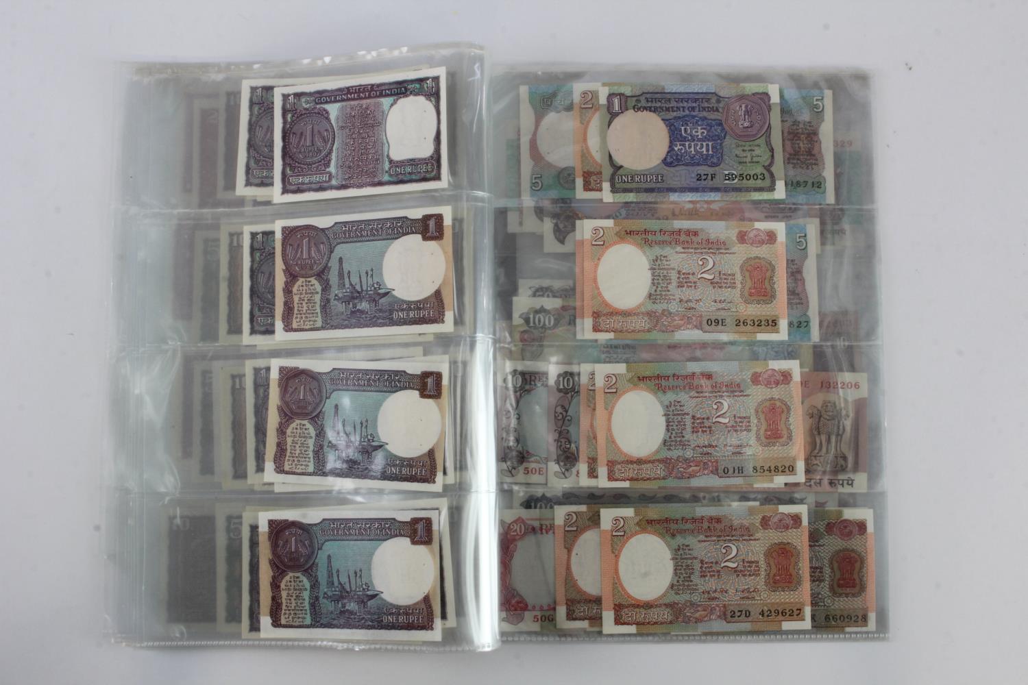 India (80), a high grade group in album pages, 1 Rupee to 100 Rupees 1970's to 1990's, very little - Image 13 of 19