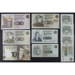 Scotland, Clydesdale Bank (9), 20 Pounds dated 2004, 10 Pounds (3) dated 1999, 2006 and 2009, 5