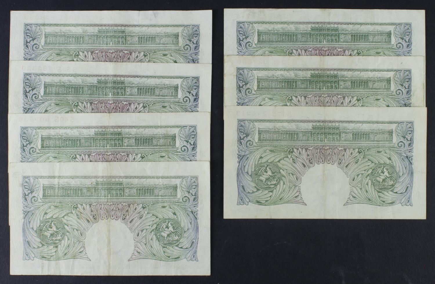 Beale 1 Pound (B269) issued 1950 (7), a collection of REPLACEMENT notes, prefixes S24S, S27S, - Image 2 of 2