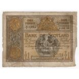 Scotland, Bank of Scotland 1 Pound dated 30th June 1896, signed Duncan McNeill, serial 9/L 1253 (PMS