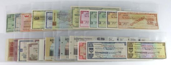 Travellers Cheque SPECIMEN's (54), a group of Standard Bank, Standard Chartered Bank and