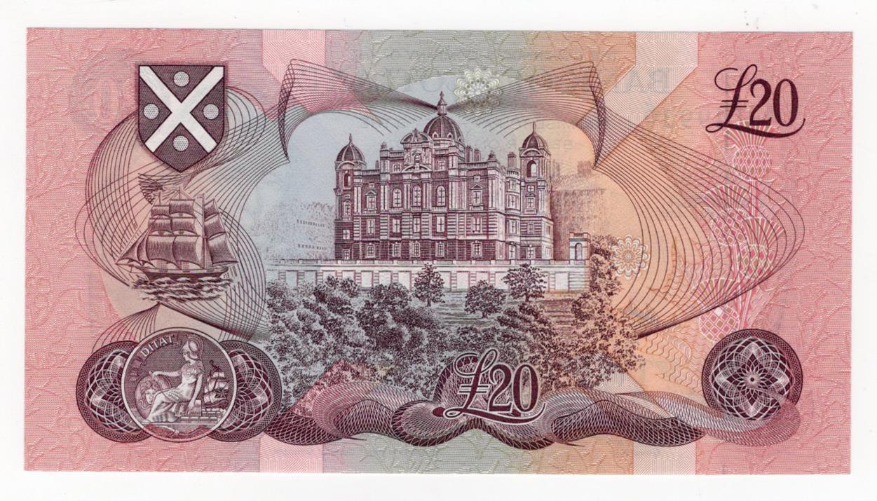 Scotland, Bank of Scotland 20 Pounds dated 12th January 1993, signed Pattullo & Burt, LAST date - Image 2 of 2