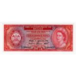 Belize 5 Dollars dated 1st January 1976, Queen Elizabeth II portrait at right, serial C/2 390837 (