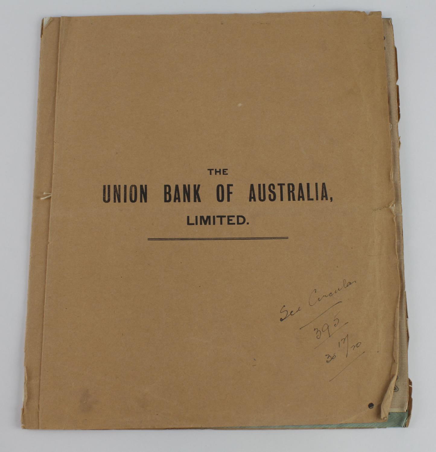 Union Bank of Australia Limited, a Booklet containing SPECIMEN Letters of Credit, Letters of