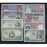 Spain (8), 1000 Pesetas (4) dated 1925, 1928, 1949, 1951 and 1971, 500 Pesetas dated 1927, 1928