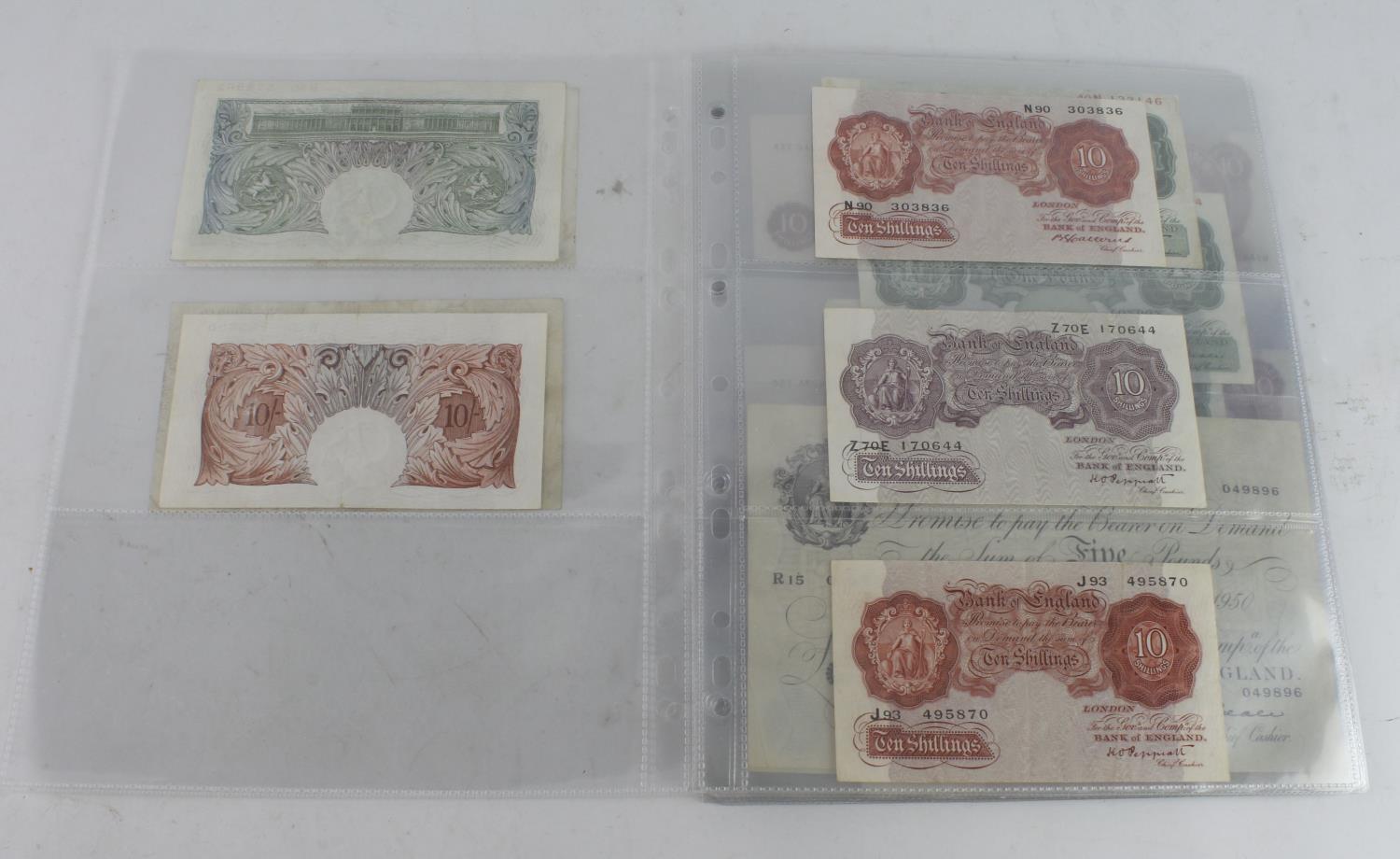 Bank of England & Treasury (54), Warren Fisher 1 Pound x 2, a range of Bank of England notes with - Image 3 of 13