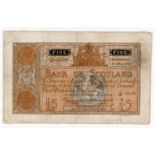 Scotland, Bank of Scotland 5 Pounds dated 19th April 1943, early date signed Lord Elphinstone & J.B.