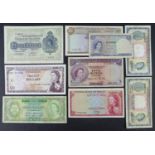 British Commonwealth (9), a group of Queen Elizabeth II portrait notes, Ceylon 5 Rupees and 1