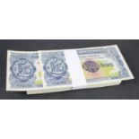 British Armed Forces 5 Pounds 2nd series (100), a full bundle of 100 consecutively numbered notes,