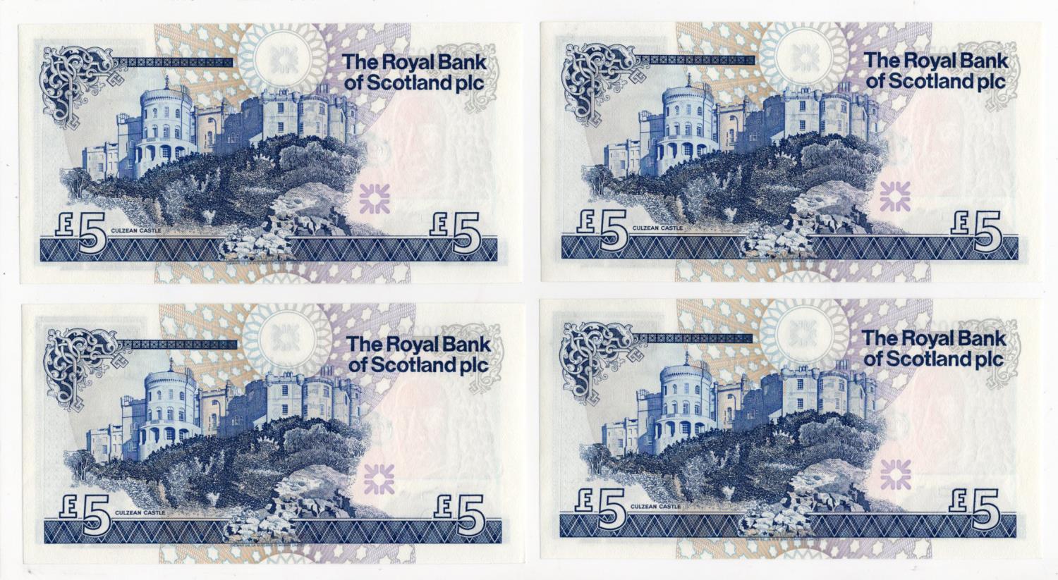 Scotland, Royal Bank of Scotland 5 Pounds (4) dated 13th December 1988, signed R.M. Maiden, a - Image 2 of 2