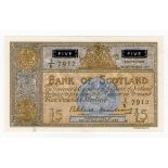 Scotland, Bank of Scotland 5 Pound dated 20th September 1961, signed Lord Bilsland & William Watson,