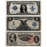 United States of America (3), a group of Silver Dollars, 1 Dollar dated 1886 (Pick321) glued repair,